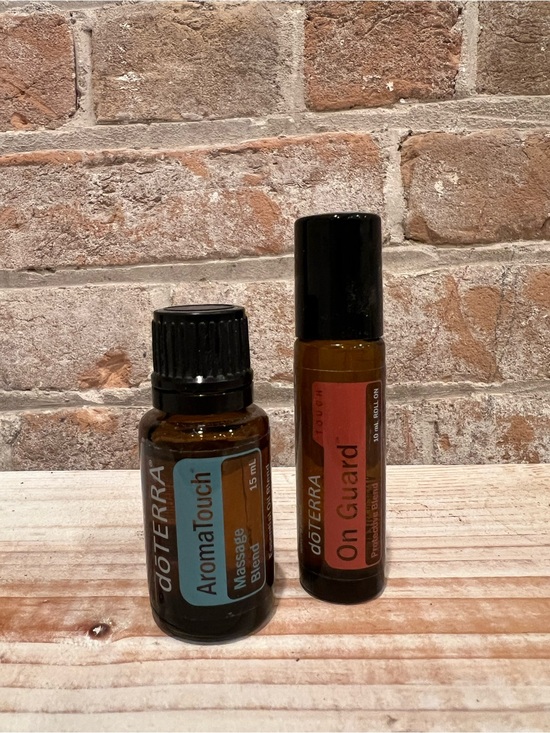 Doterra Other - Doterra On Guard & AromaTouch — Brown Bottles with Blue and Red Labels